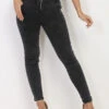 Jeans Skinny Taille Haute à Zip