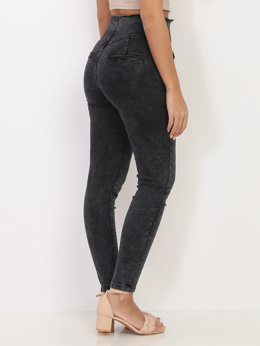 Jeans Skinny Taille Haute à Zip 2 Jeans Skinny Taille Haute à Zip – Image 2