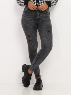 Jeans Skinny Délavé Destroy