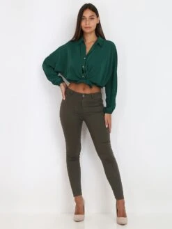 Jeans Stretch Basique Et Slim -Look De Femme Soldes Boutique O11 C9162 6 KHK 3