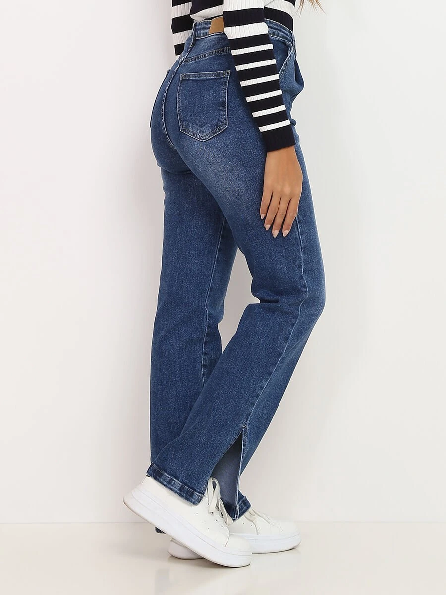 Jeans Droit à Fentes 2 Jeans Droit à Fentes – Image 2