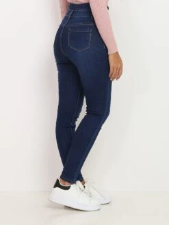 Jeans Skinny à Détails Corset -Look De Femme Soldes Boutique Q08 JK18 BLU 2