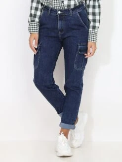 Jeans Droit Coupe Cargo