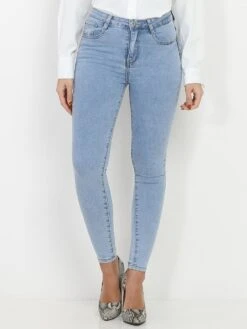 Jeans Skinny à Taille Moyenne