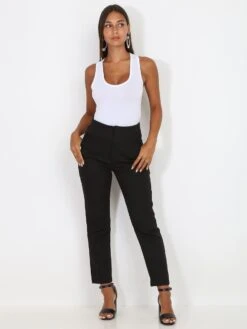 Débardeur Moulant Et Long -Look De Femme Soldes Boutique R03 TS 1978 WHT 3