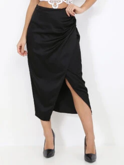 Jupe Portefeuille à Fronces