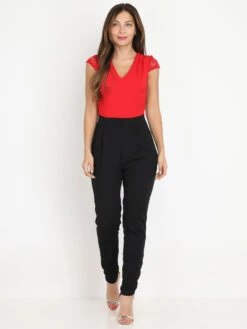 Combi-pantalon Moulante à Dentelle