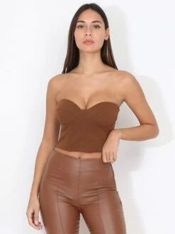 Bustier Court Corset à Zip