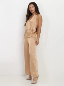 Combinaison Satinée Aux Différents Portés -Look De Femme Soldes Boutique R18 53615 GLD 3
