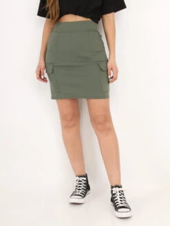 Jupe Cargo Taille Haute
