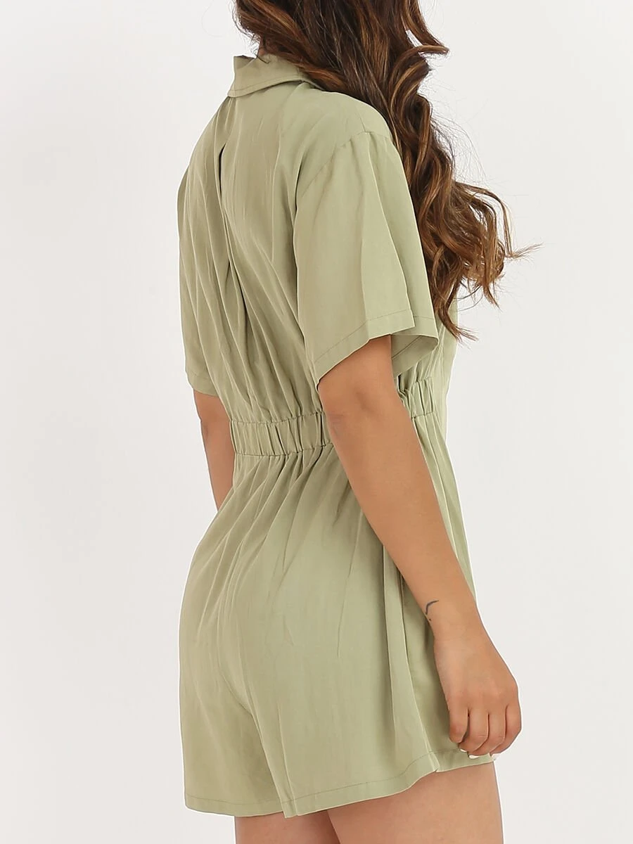 Combi-short Froncée à La Taille 2 Combi-short Froncée à La Taille – Image 2