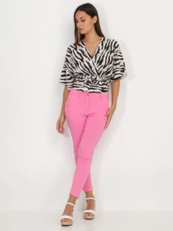 Top Cache Cœur à Motif Tigré -Look De Femme Soldes Boutique S03 2611 1 BGEBLK 4