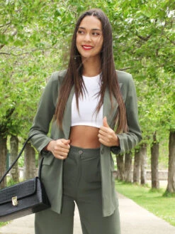 Crop Top En Maille Côtelée 9 Crop Top En Maille Côtelée -Look De Femme Soldes Boutique S09 E115 WHT 5