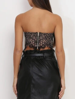 Top Bustier En Dentelle -Look De Femme Soldes Boutique S10 11910 BLK 3