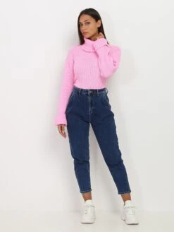Mom Jeans 7/8 -Look De Femme Soldes Boutique S14 A132 A DKBLU 3