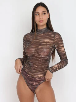 Body En Mech à Motif Marbré