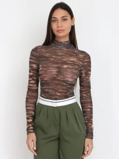 Body En Mech à Motif Marbré -Look De Femme Soldes Boutique S15 22585 27 BRW 3