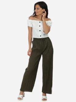 Top à Encolure Carré Et Boutons -Look De Femme Soldes Boutique S19 0767 WHT 3