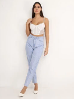 Corset à Dentelle Et Armatures 7 Corset à Dentelle Et Armatures -Look De Femme Soldes Boutique S21 15213 WHT 4