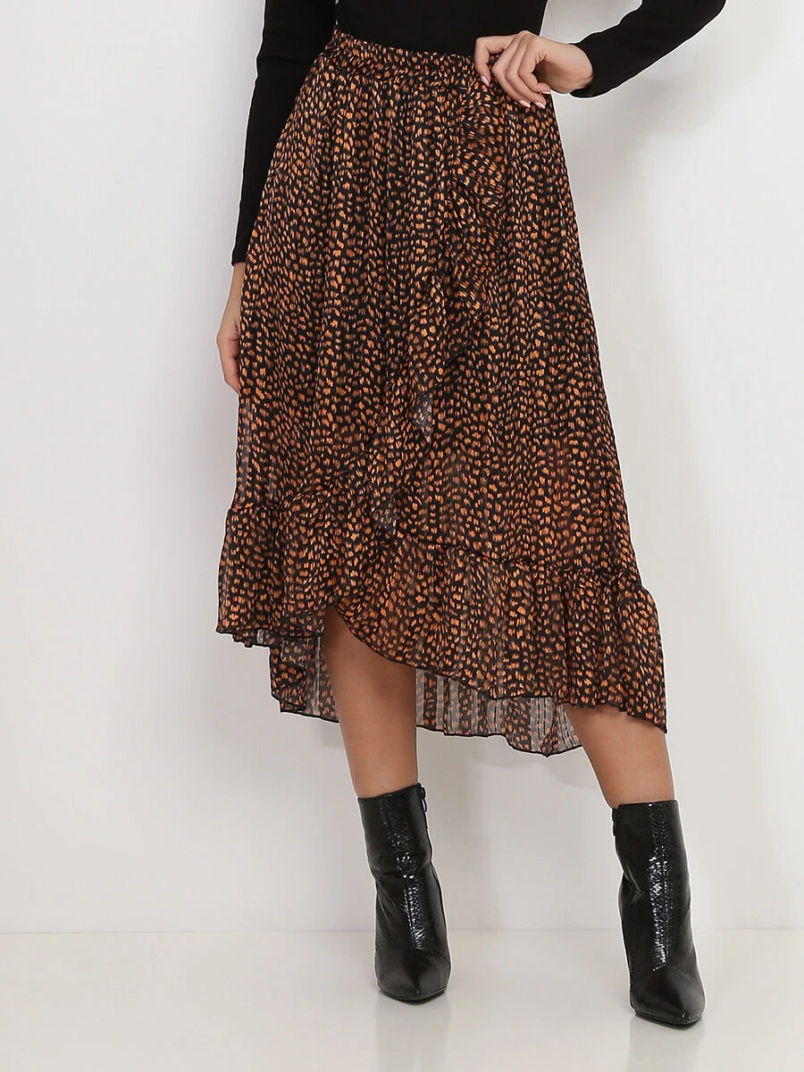 Jupe Style Portefeuille à Imprimé 2 Jupe Style Portefeuille à Imprimé – Image 2