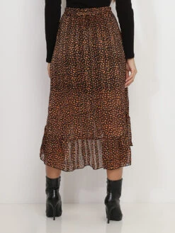 Jupe Style Portefeuille à Imprimé 6 Jupe Style Portefeuille à Imprimé -Look De Femme Soldes Boutique S27 8235 A BLK 3