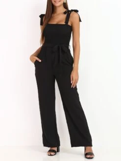 Combinaison Smockée Avec Bretelles à Nouer