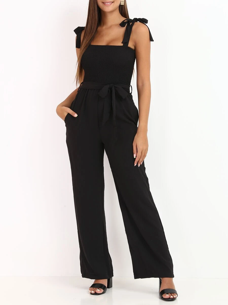 Combinaison Smockée Avec Bretelles à Nouer 1 Combinaison Smockée Avec Bretelles à Nouer