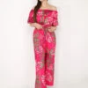 Combinaison à Volants Et Imprimé Tropical