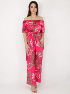 Combinaison à Volants Et Imprimé Tropical -Look De Femme Soldes Boutique T01 PM8332 FSH 3