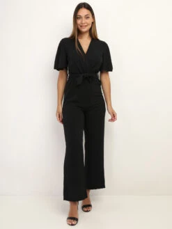 Combinaison Ceinturée à Manches Volantées 7 Combinaison Ceinturée à Manches Volantées -Look De Femme Soldes Boutique T08 82018 BLK 4