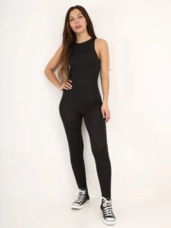 Combinaison Moulante "Catsuit" -Look De Femme Soldes Boutique T25 15210 BLK 4