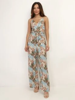 Combinaison Cache Cœur à Motif Feuilles 6 Combinaison Cache Cœur à Motif Feuilles -Look De Femme Soldes Boutique U06 LD803 BGE 3