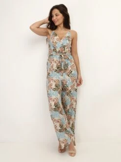 Combinaison Cache Cœur à Motif Feuilles 7 Combinaison Cache Cœur à Motif Feuilles -Look De Femme Soldes Boutique U06 LD803 BGE 4