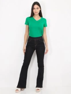 Jegging Flare Avec Coutures Contrastantes 5 Jegging Flare Avec Coutures Contrastantes -Look De Femme Soldes Boutique U10 HL 798 BLK 3