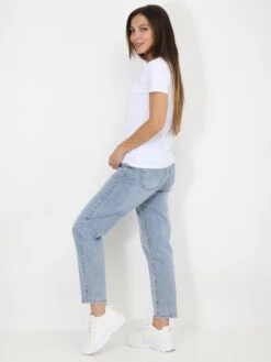 T-shirt Basique à Col Rond -Look De Femme Soldes Boutique U11 L802 WHT 6