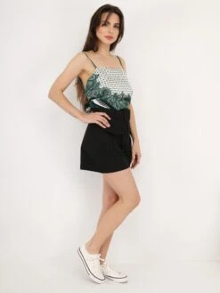 Short Cargo Ceinturé -Look De Femme Soldes Boutique U15 1112 1 BLK 4