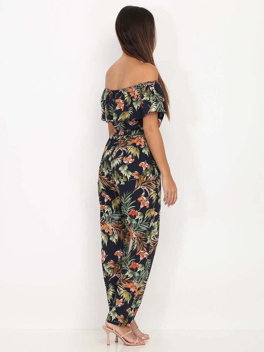 Combinaison Pantalon à Imprimé Fleuri 2 Combinaison Pantalon à Imprimé Fleuri – Image 2