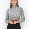 Crop Top à Sequins
