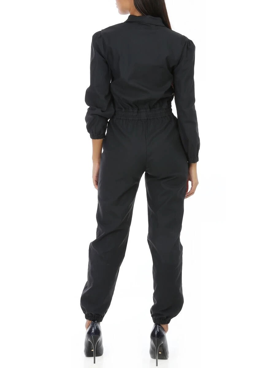 Combi-pantalon Enduite à Boutons Pressions 2 Combi-pantalon Enduite à Boutons Pressions – Image 2