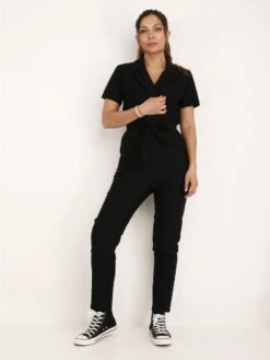 Combinaison Cache Coeur à Ceinture -Look De Femme Soldes Boutique V08 OR5880 BLK 4