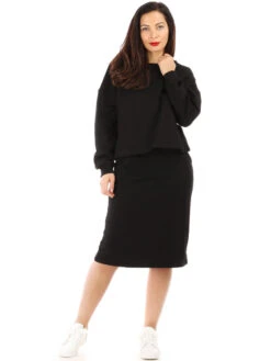 Ensemble Jupe Sweat -Look De Femme Soldes Boutique V13 X 1840 BLK 3