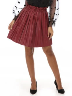 Jupe Plissée En Simili