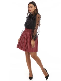 Jupe Plissée En Simili 5 Jupe Plissée En Simili -Look De Femme Soldes Boutique V20 2052 WIN 3