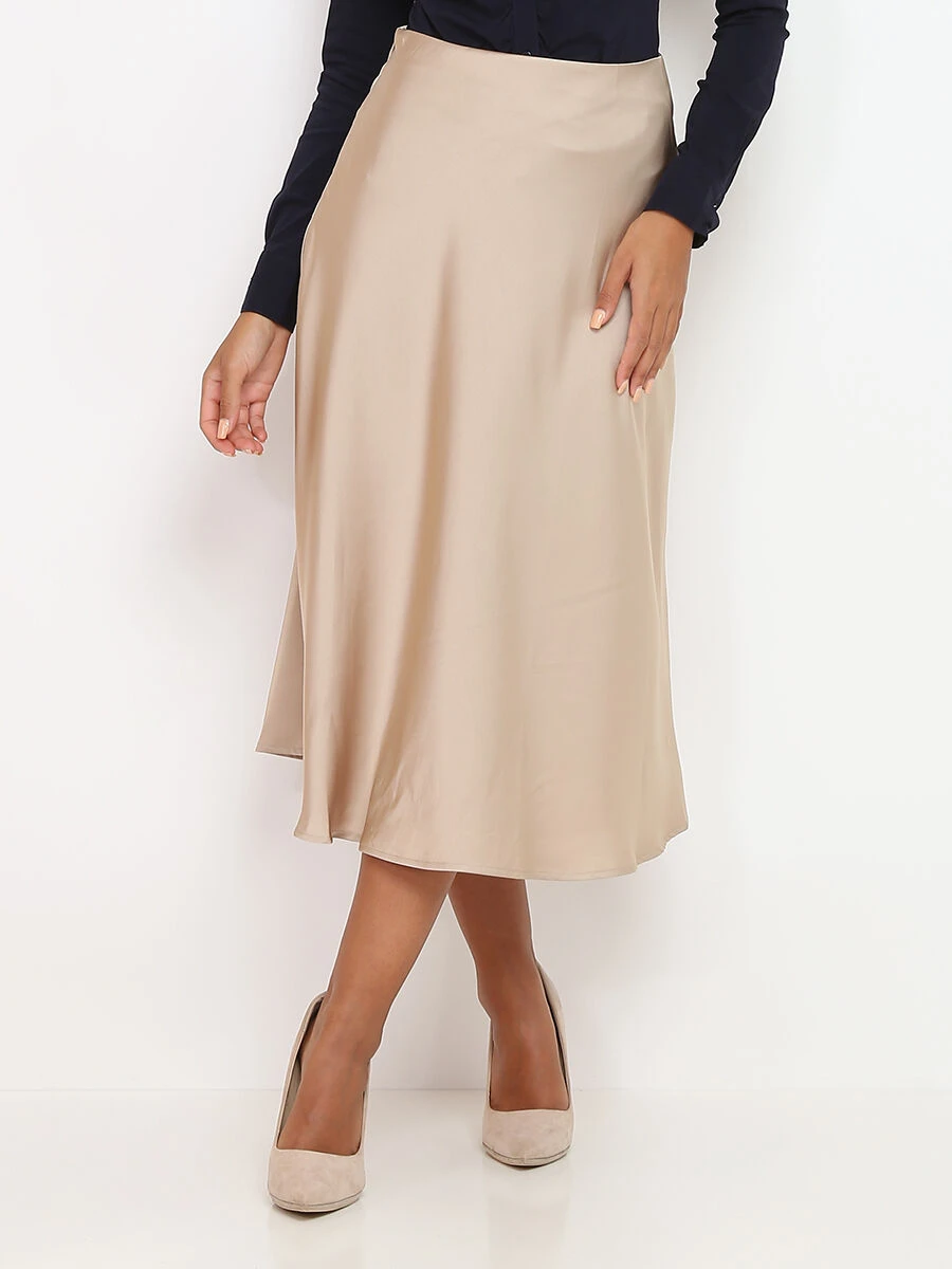 Jupe Mi-longue Satinée 1 Jupe Mi-longue Satinée