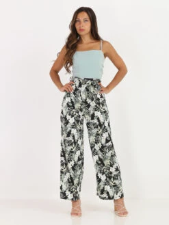Top Effet Satiné à Nouer Façon Bandana -Look De Femme Soldes Boutique V24 5618 LTGRN 3