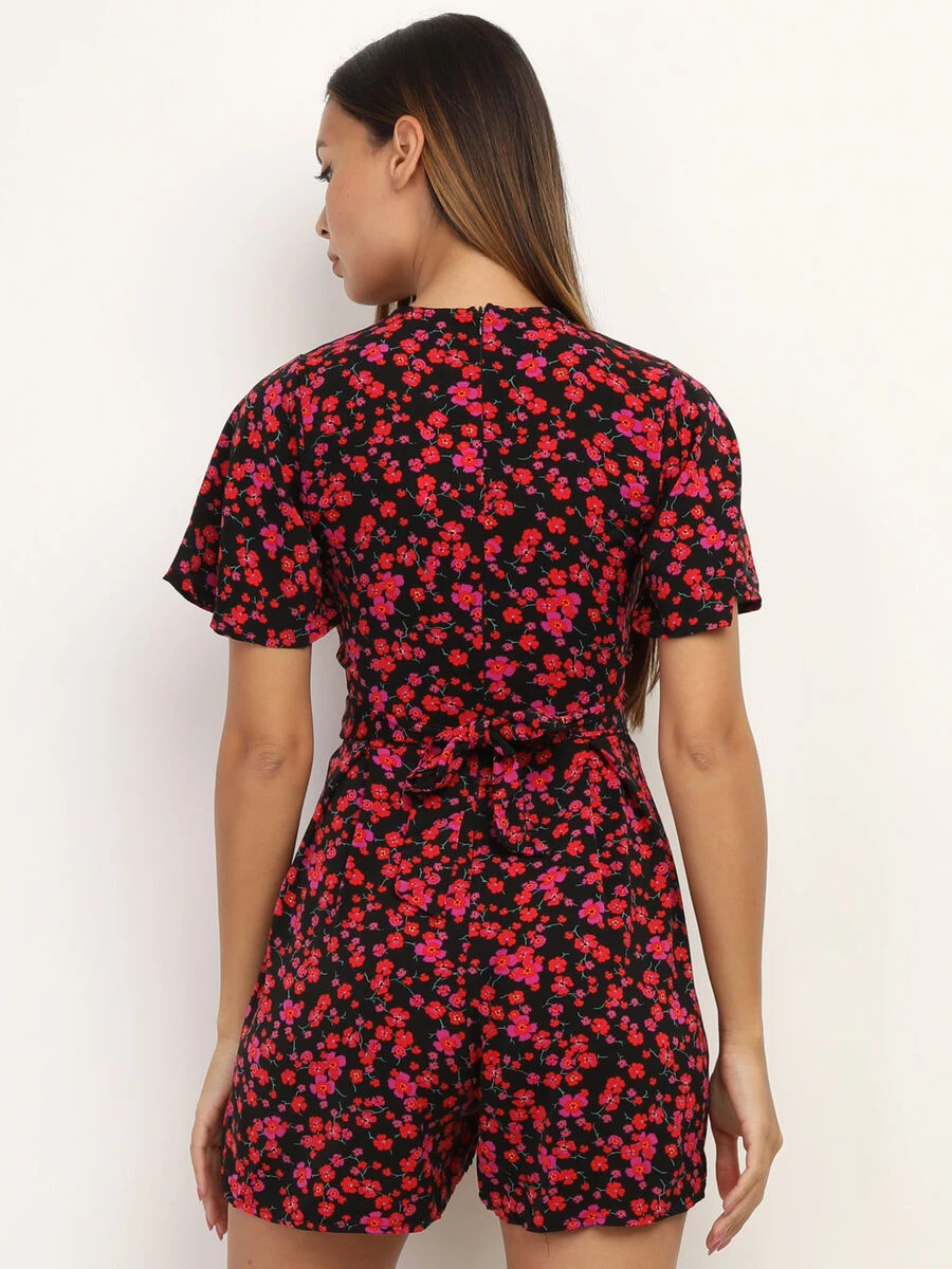 Combi-short à Motif Petites Fleurs 2 Combi-short à Motif Petites Fleurs – Image 2