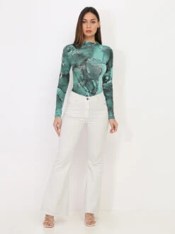 Jeans Flare Stretch -Look De Femme Soldes Boutique V33 MY12070 BGE 3