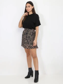 Jupe Plissée Fleurie 13 Jupe Plissée Fleurie -Look De Femme Soldes Boutique W12 OR5868 1 BLK 5