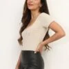 Body Moulant à Encolure Carrée