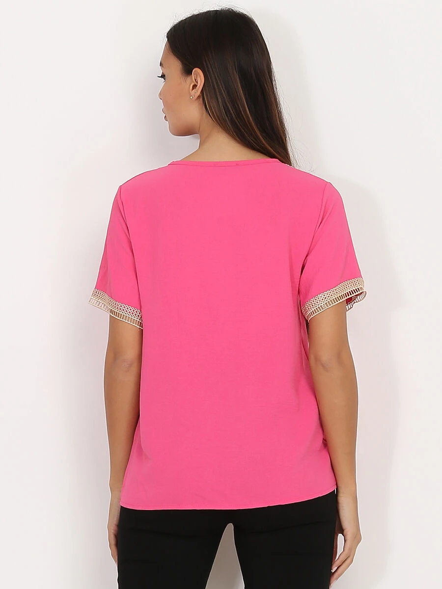 Top Fluide Avec Broderie En Crochet 2 Top Fluide Avec Broderie En Crochet – Image 2